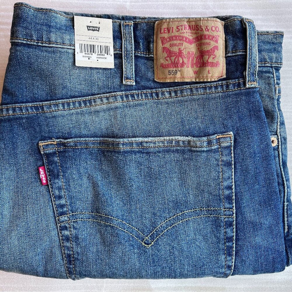 Levis 559 Jeans Mens Big and Tall 44x30 Dark Wash - Picture 7 of 7